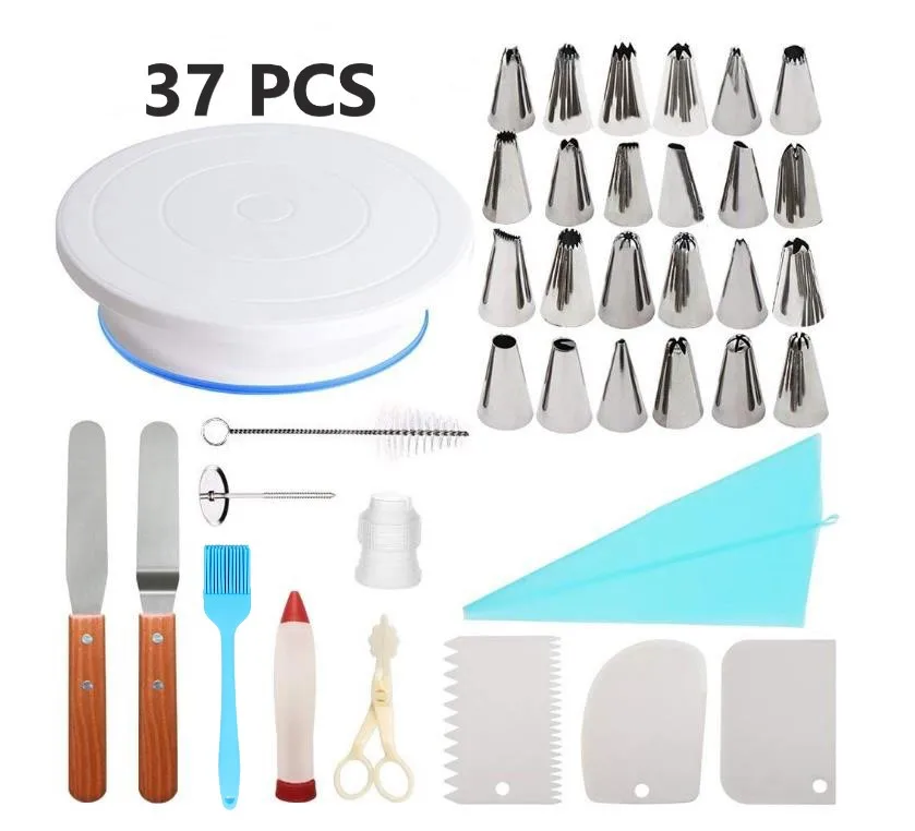 

37pcs Baking Tools Plastic Cake Turntable Set cake Decoration Kits With High Quality Material Good Price Promotional Item, Picture