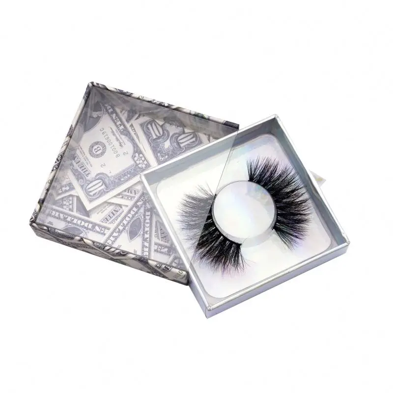 

25 mm eyelash packaging box custom 5d faux bulk 100% 3d natural mink eyelashes vendor, Natural black