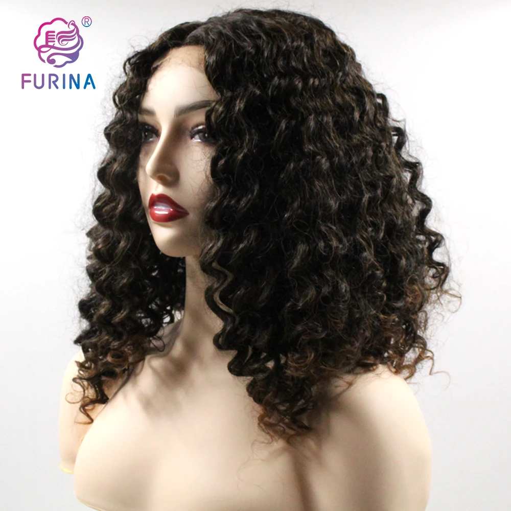 

Heat Resistant Synthetic lace front super cheap Afro Kinky Curly baby hair BOB short lace front wig for women