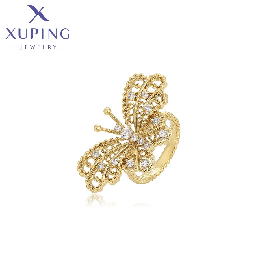 

R000381302 Xuping Jewelry Exquisite butterfly style Luxury 14k Gold Diamond Ring Jewelry Ring Ladies Ring