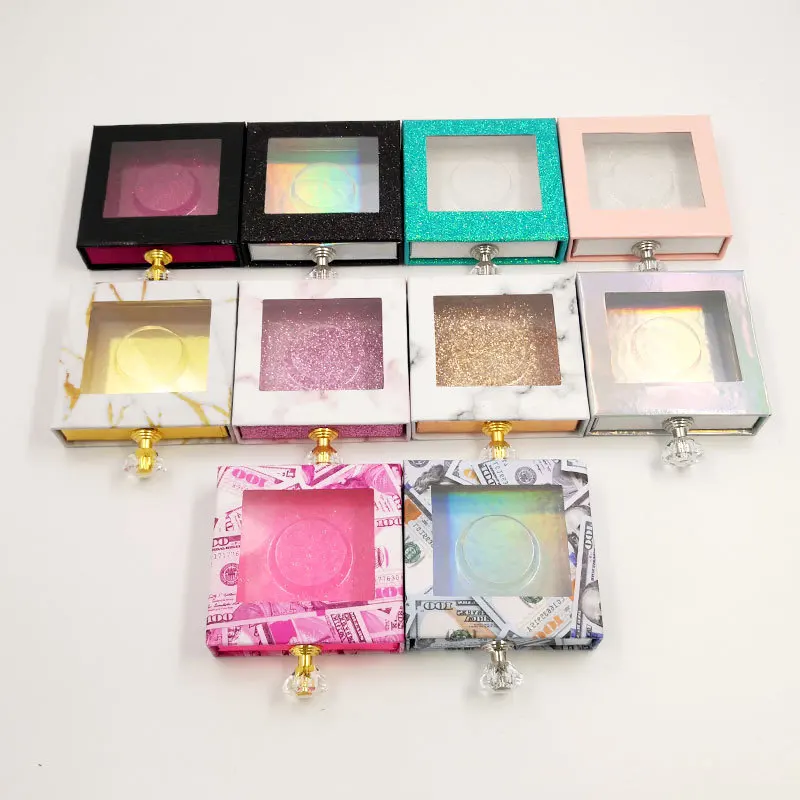 

VMAE High Quality Private Label Eyelash Packaging Box Empty Box With Holder Plastic Tray, Any color you want