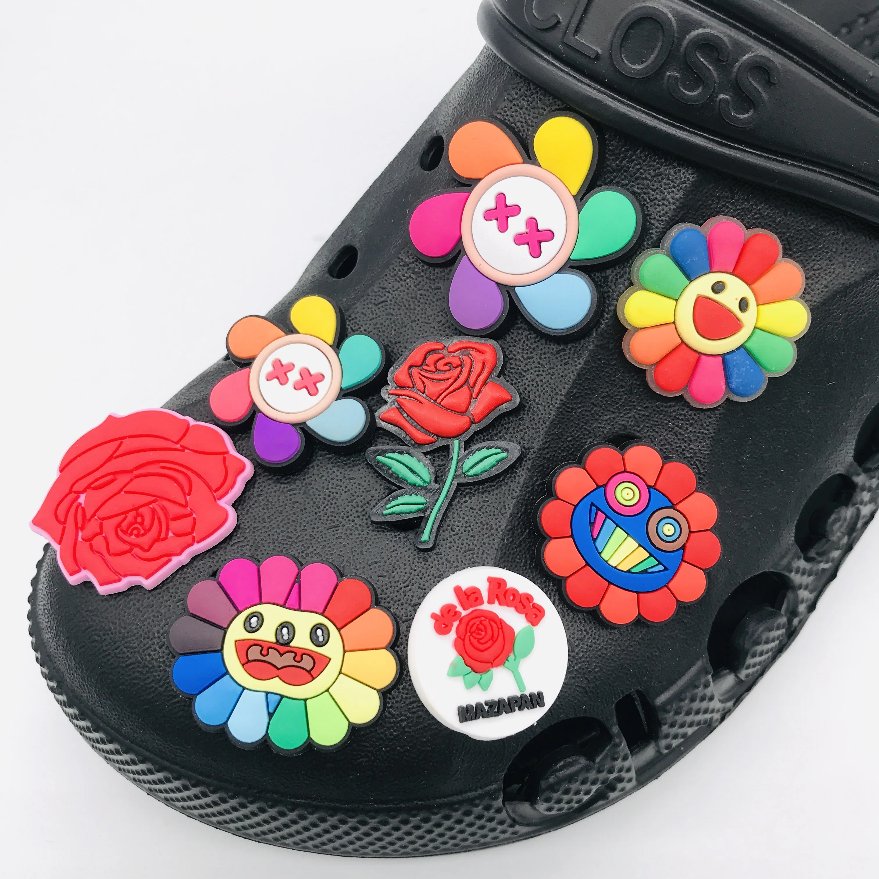 

custom PVC butterfly luxury croc shoe charms designer shoe charms, Picture