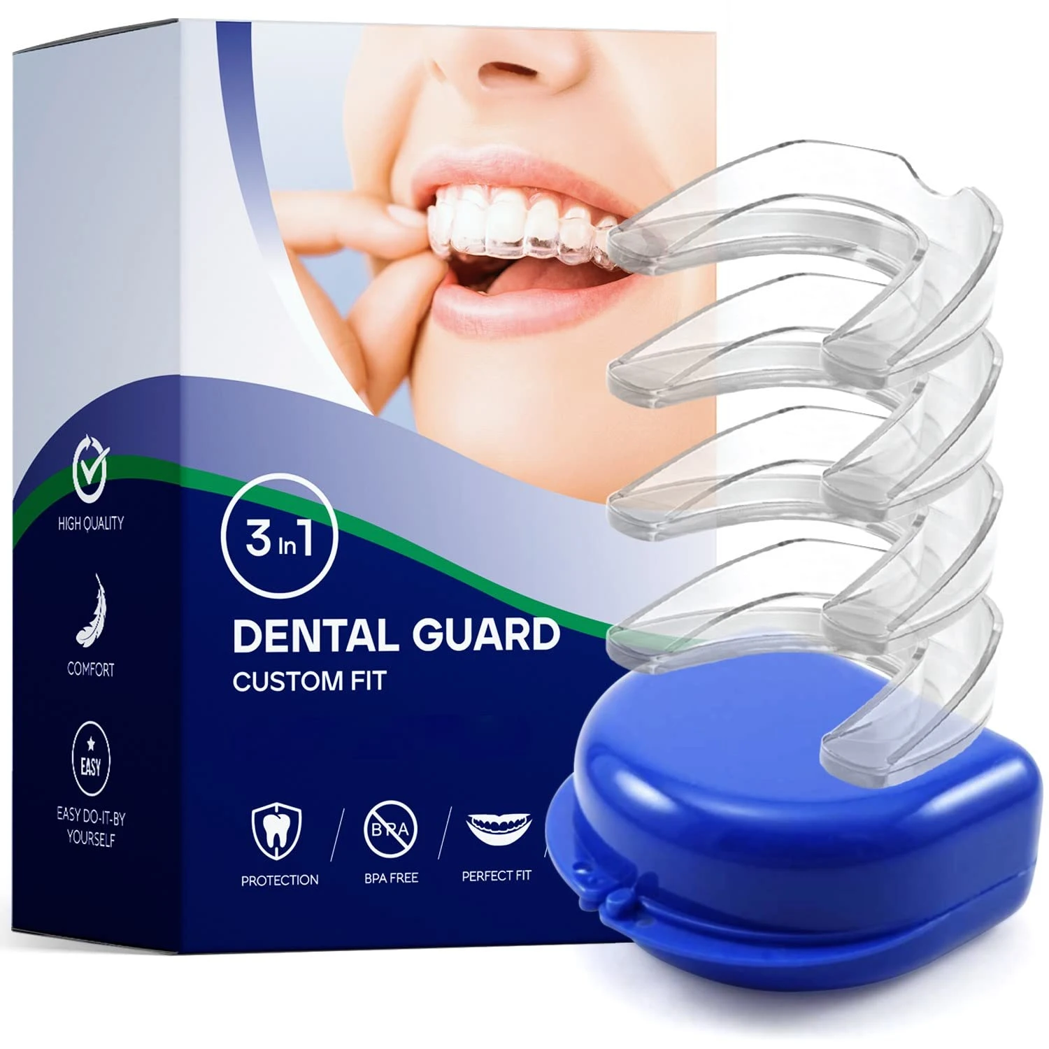 

Teeth Grinding Mouth Piece Snoring Stop Mouth Guard For Sleep Aid Kit