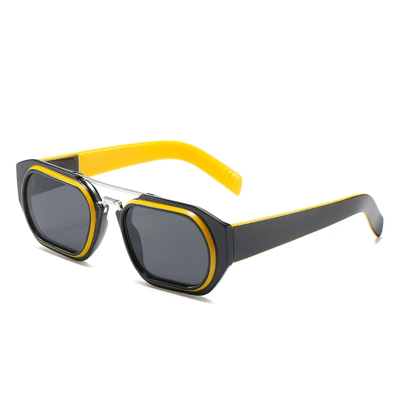 

2021 Retro Square Sun Glasses Luxury Color matching Small Rectangle Sunglasses Women Men Vintage Oculos Lunette De Soleil Femme