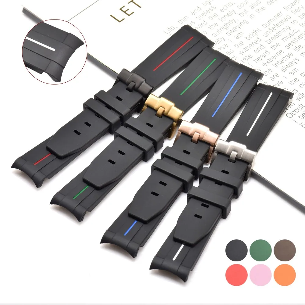 

High Quality Silicone Rubber Watch Band Watch Strap 20mm 21mm 22mm for Rolex