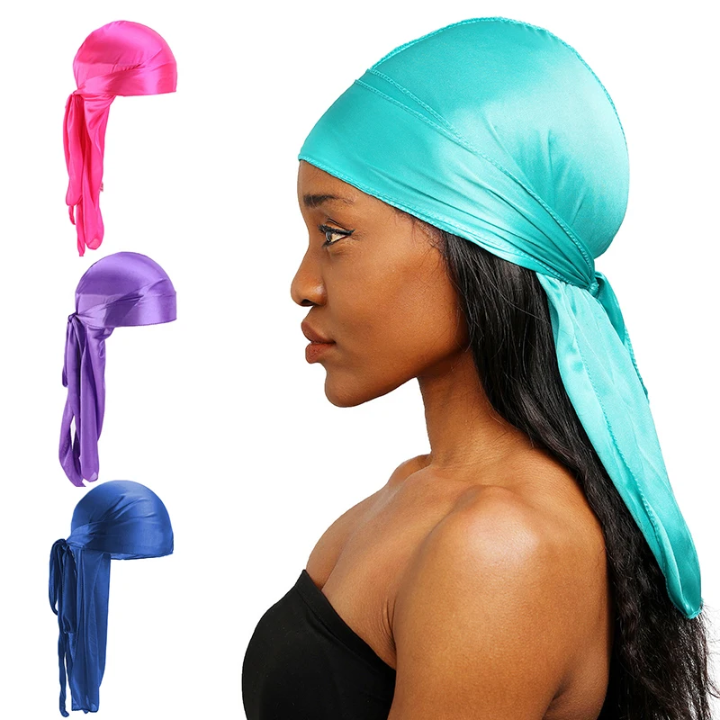 Colorful Cheap Price Du Rags Durag Men Women Satin Silky Durags In Stock