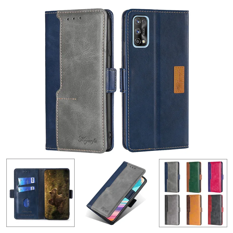 

Leather Phone Case Cover For OPPO Realme C17 7i 7 Pro Narzo 20 Pro 20A C3 C3i C12 V3 Q2i Q2 X7 Pro C15 C11 X Flip Case, 6 colors for your choose