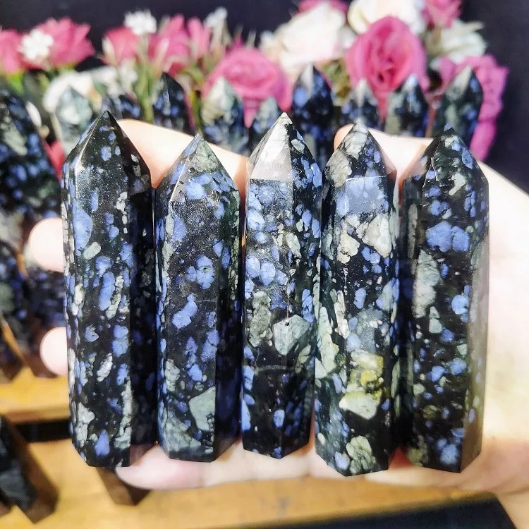 Llanite Point Healing Stone Natural Crystals Que Sera Stone Tower for Decoration
