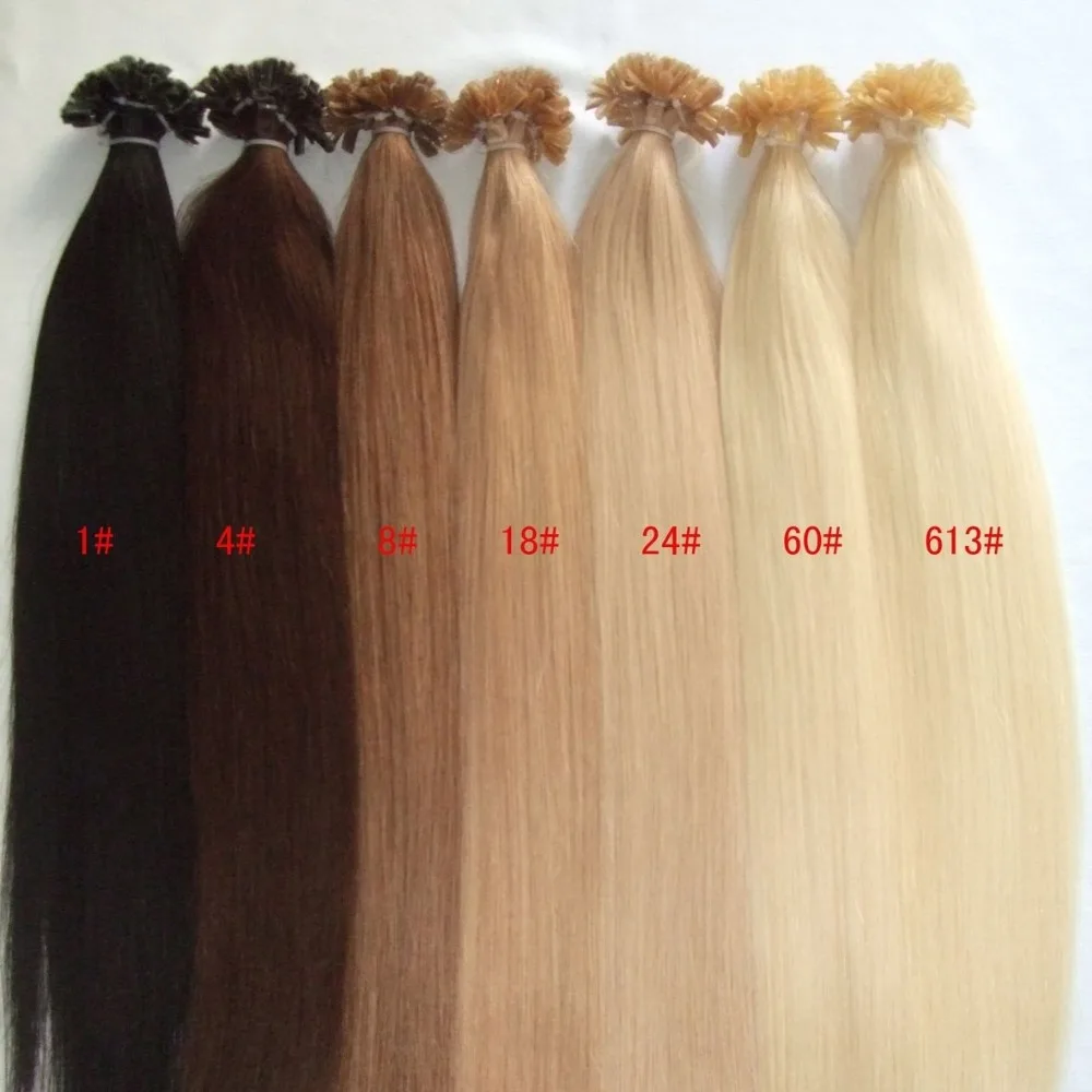 

Wholesale keratin prebonded human remy u tip hair extensions