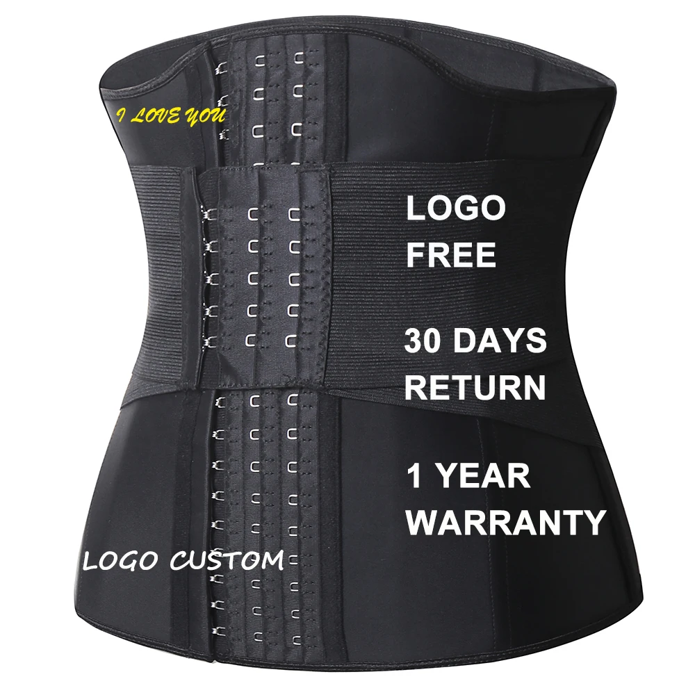 

New Design Exercise Tummy Trimmer Support Colombian Waist Trainer Cincher Train Belt Cheap Lumbar Brace Back Pain Corset Top, Black/customized