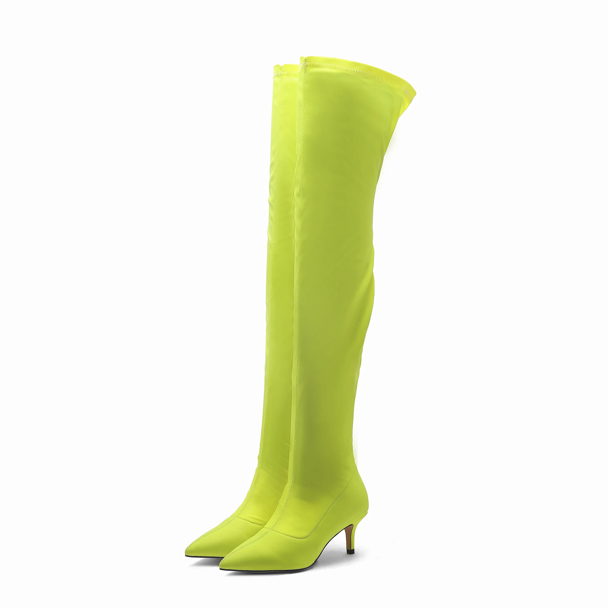 

New Trend Sexy Ladies Thigh High Boots Kitten Heels Over Knee Stretch Boots For Women, Customized other color