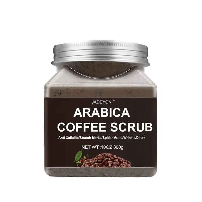 

300g Private label high quality whitening moisturizing exfoliating remove dead skin organic natural coffee body scrub, Custom color