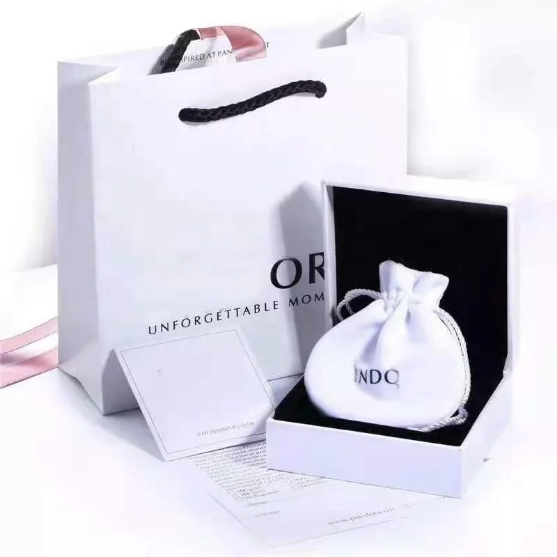 

Flannel paper jewelry bag is suitable for Pandora gift Bracelet Ring Necklace Earring packaging