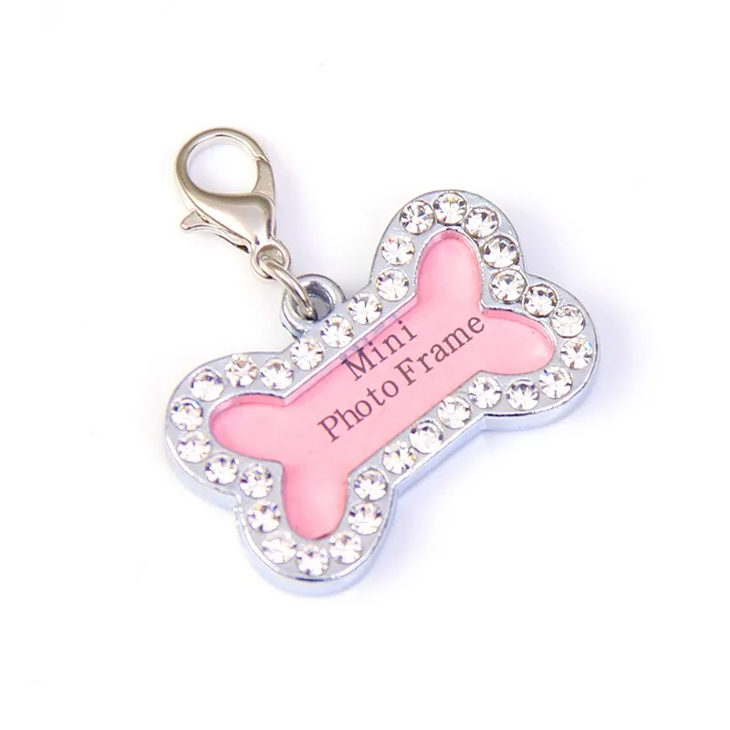 

Factory direct sales Good quality Advanced diamond Small Bone-shaped dog tag
