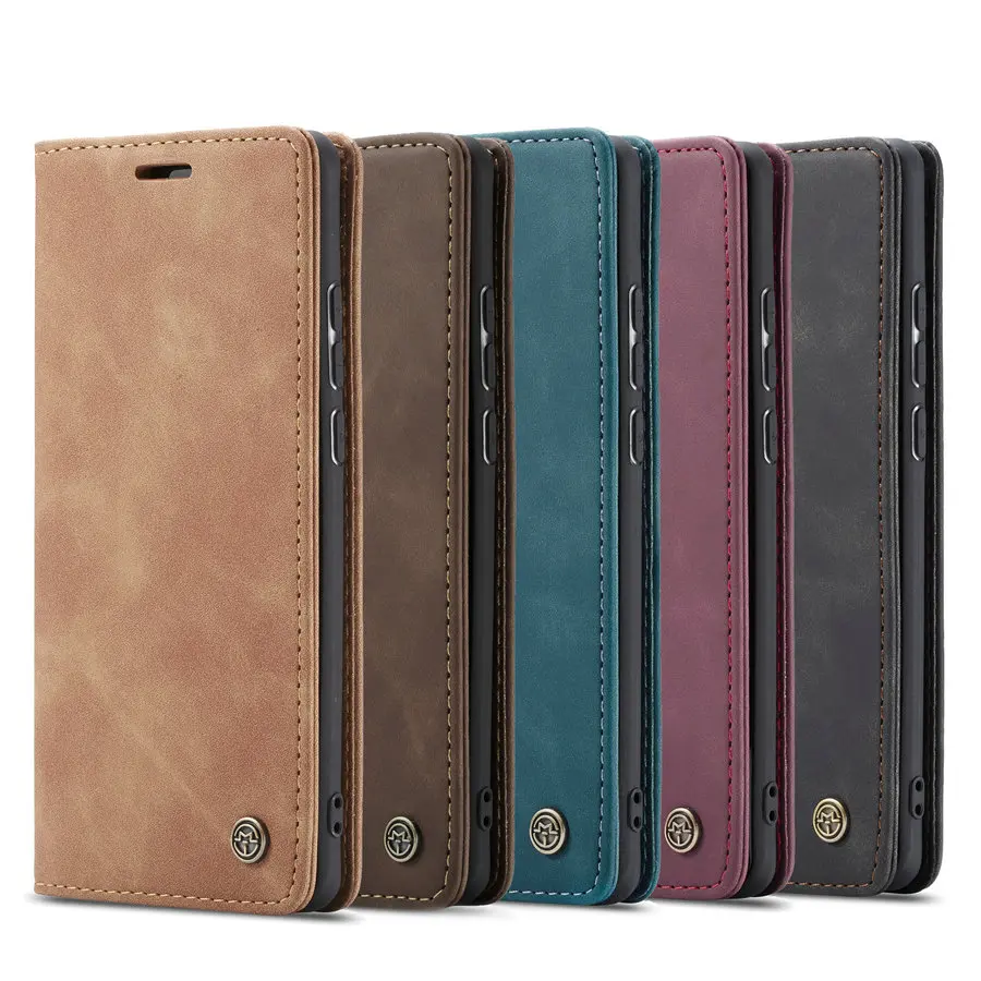 

CaseMe Anti-Shock TPU Back Cover Leather Phone Case for Samsung M30S M51 M42 PU Cover for Samsung S21fe A12 A32 4G Wallet Case, Coffee, brown, rose, blue,black