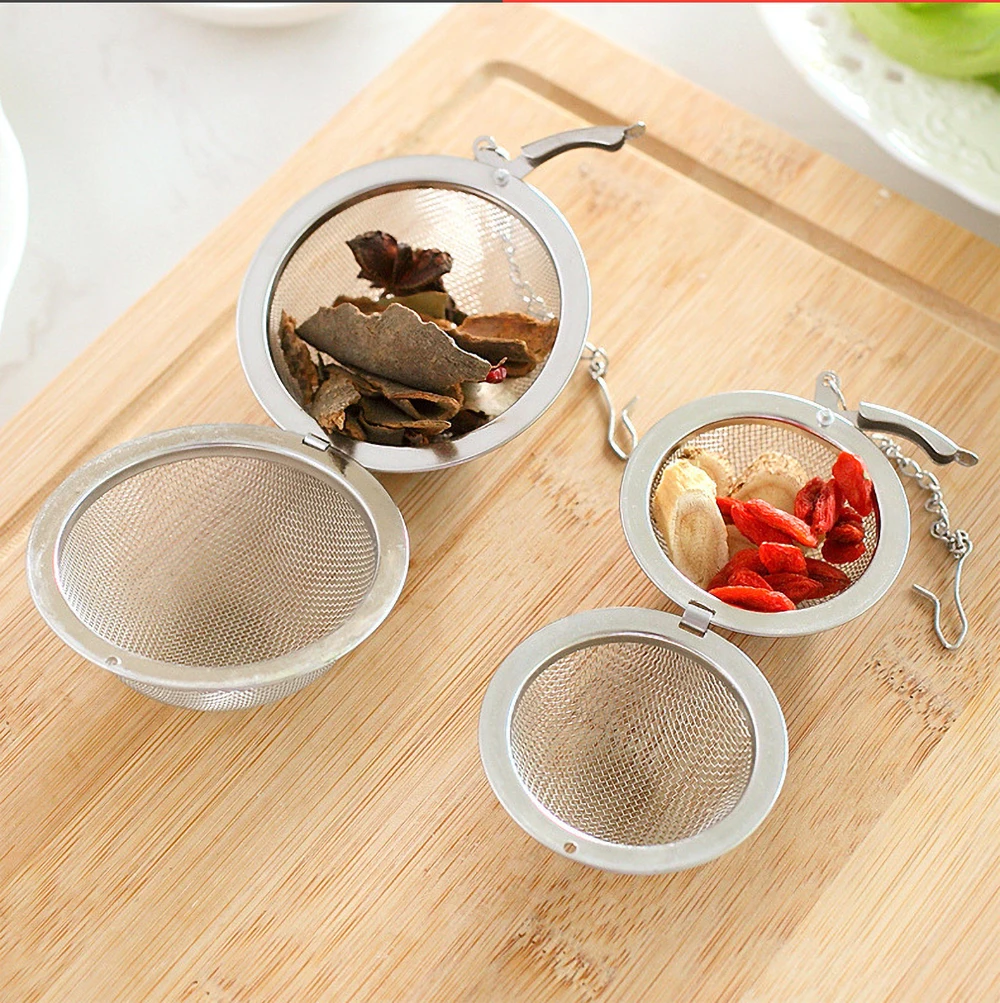 

1pc Stainless Steel Tea Infuser Sphere Locking Spice Tea Ball Strainer Mesh Infuser Tea Filter Strainers Kitchen Tools theezeef, Silver