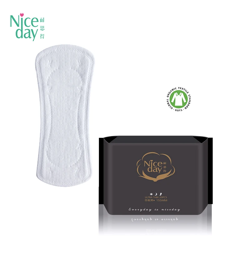 

Niceday Panty Liners New Arrival Organic Cotton Biodegradable Style Good Packing Sales Feature Bio 155mm 20pcs/bag