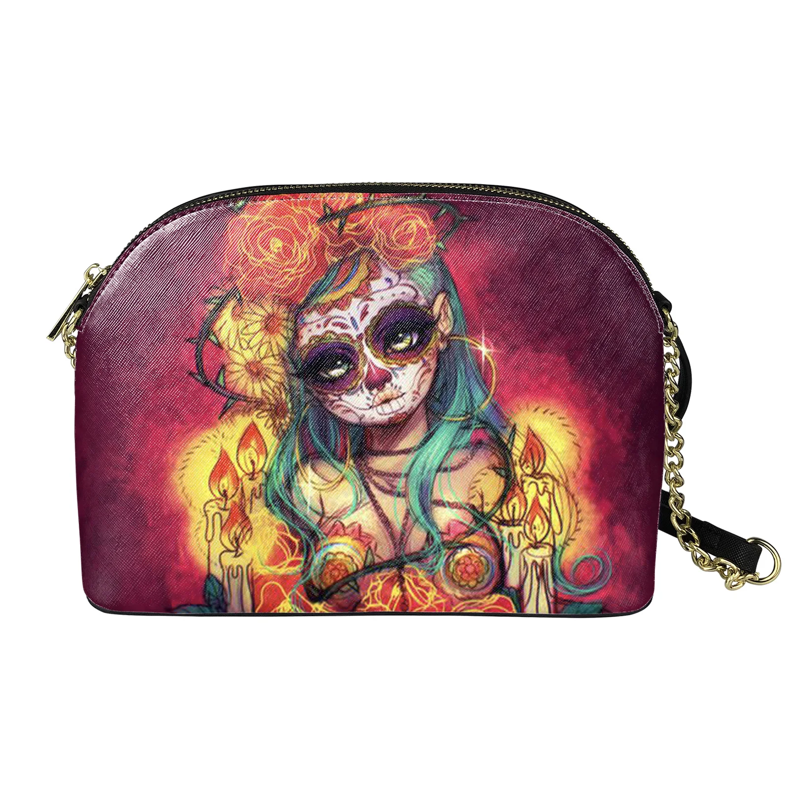 

Melanin Skull Bags For Women 2021 Ladies Sugarskull Magic Pattern Shoulder Bags Female Handbags Ladies Elegant Messenger bag, Customized