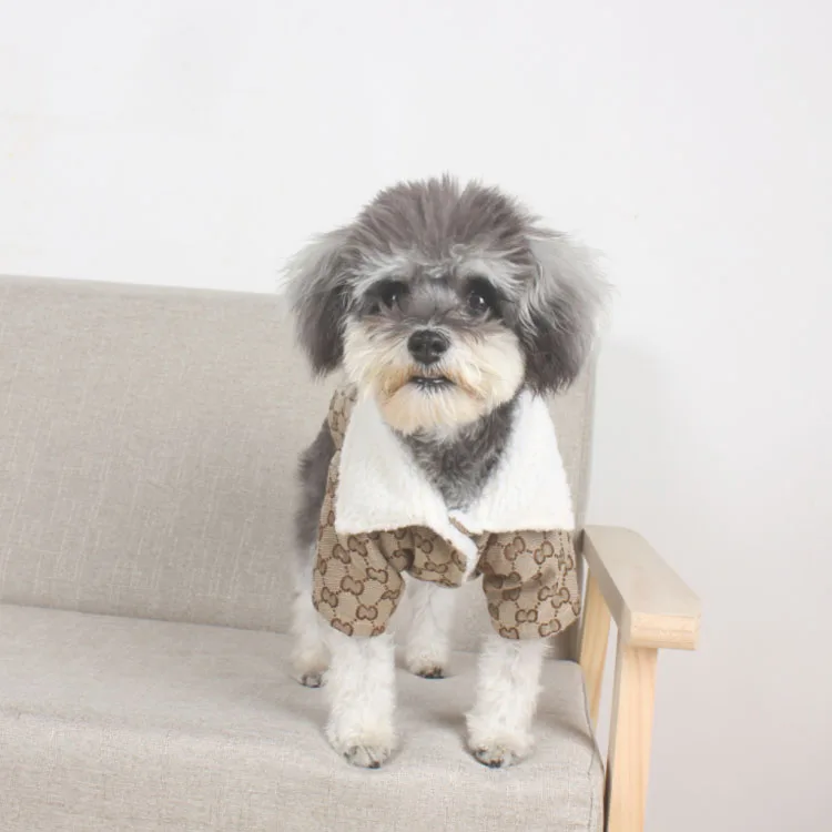 

Luxury design winter warm pet dog cotton-padded coat clothes down jacket, As picture