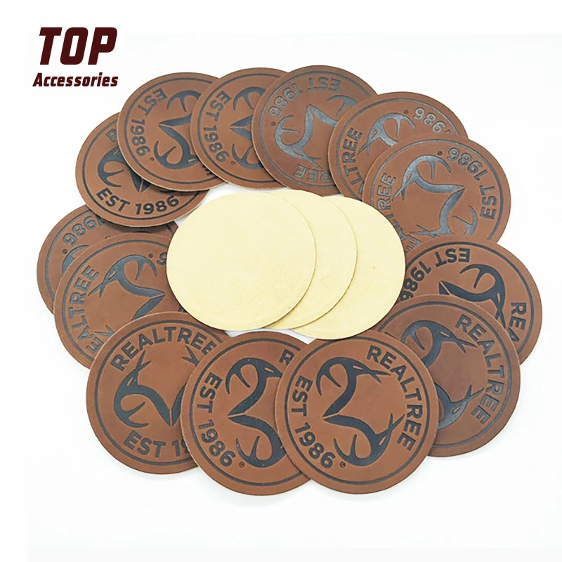 

Wholesale Clothing Brand Round Leather Patches