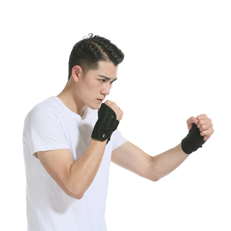 

High Quality Custom Logo Training Weight Lifting Gym Wrist Wraps Adjustable Workout Wrist Wraps, Black