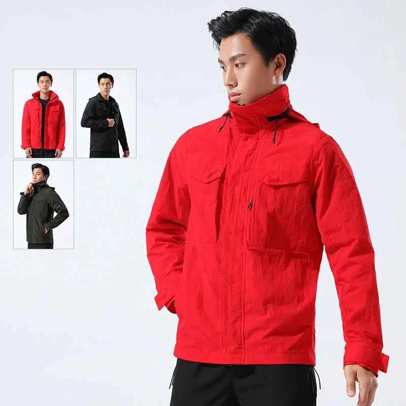 

Custom Logo Outdoor Mens Waterproof Breathable Warm windbreaker Men's Windproof Waterproof windbreaker jacket For Men