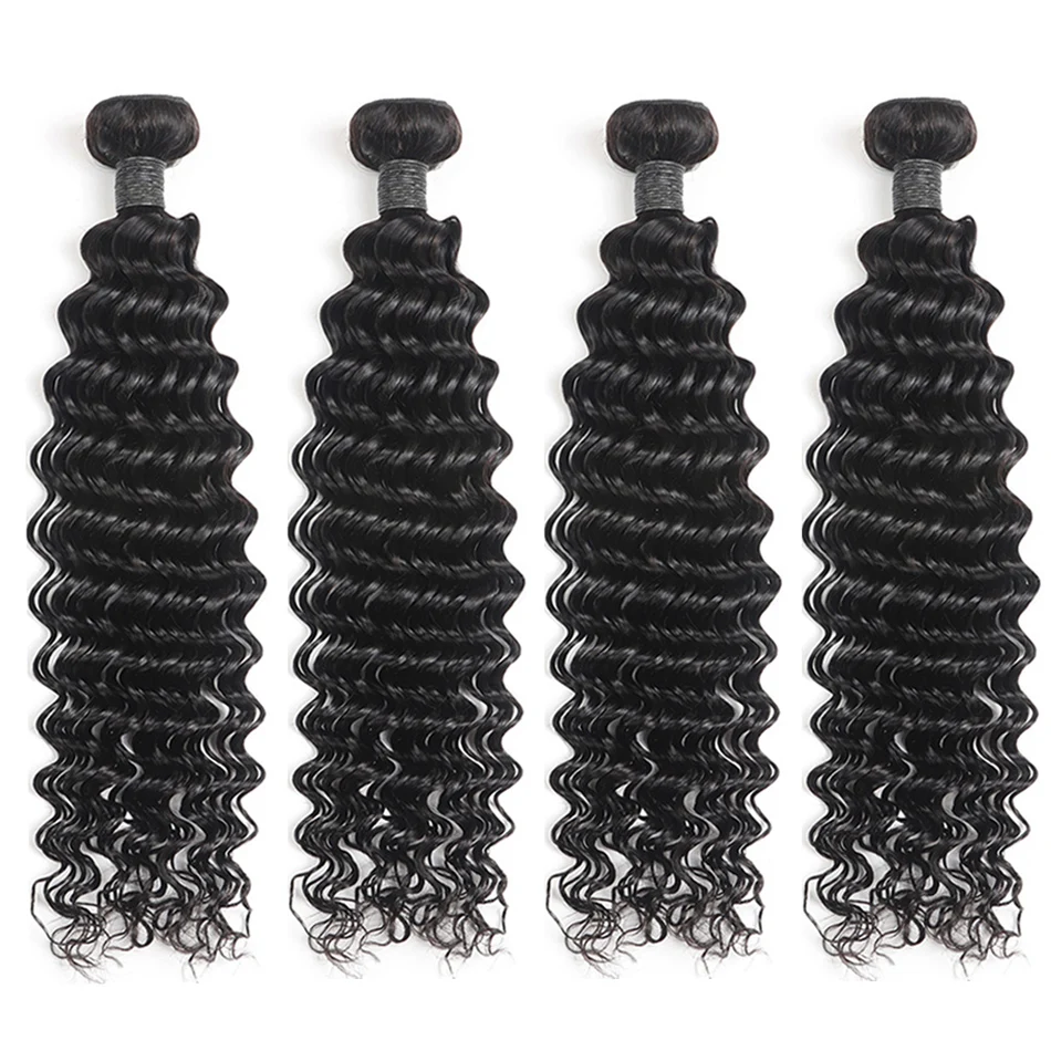 

10A Grade Peruvian Hair Deep Wave Bundles 4 Bundles Deal, Hair Package Deal, Qingdao Peruvian Human Hair In China