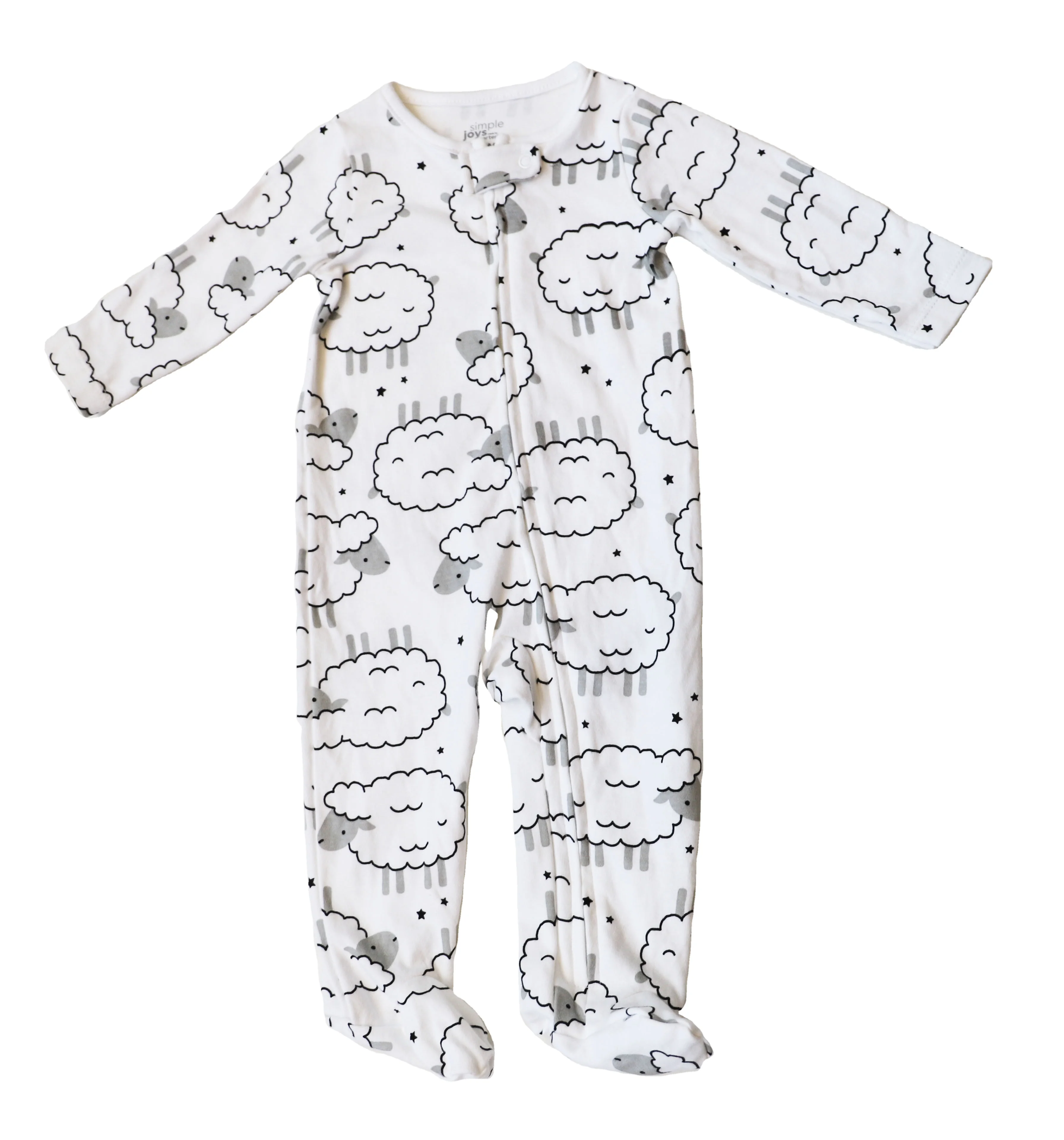 

Long Sleeve Newborn Knitted Wholesale Sleepwear Cotton Baby Footie Pajamas with Zipper