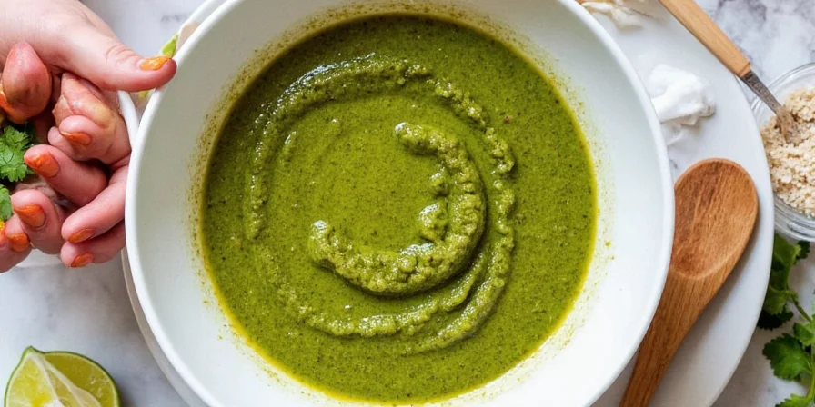 Comparison table between classic and experimental green mole ingredients