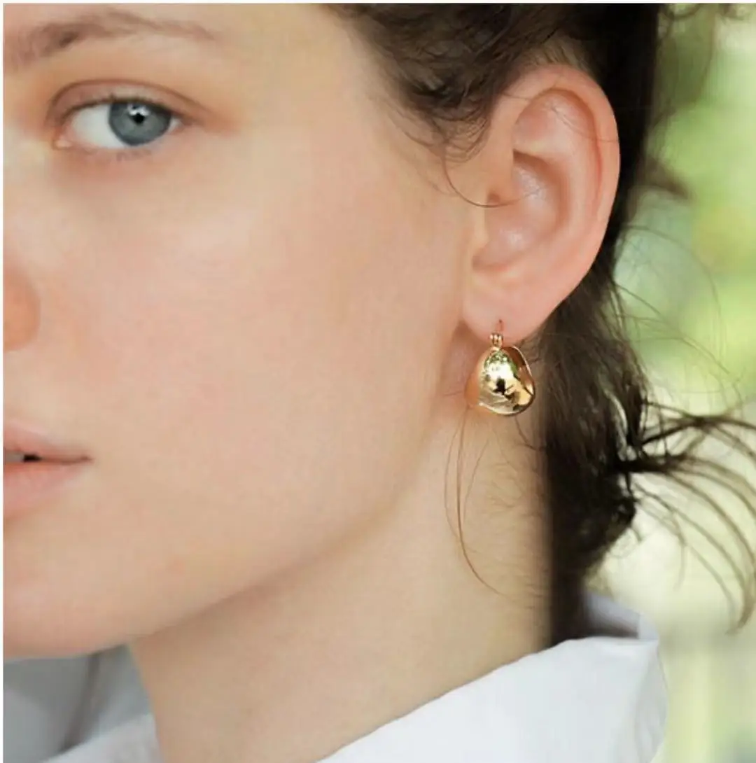 

S925 Sterling Silver Needle Jewelry Luxury Earrings, Golden