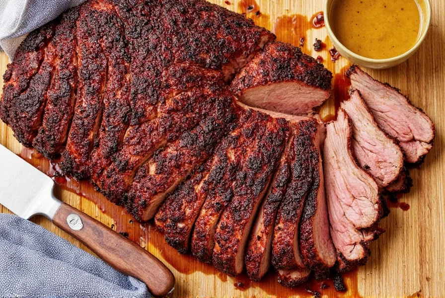 Sliced oven brisket