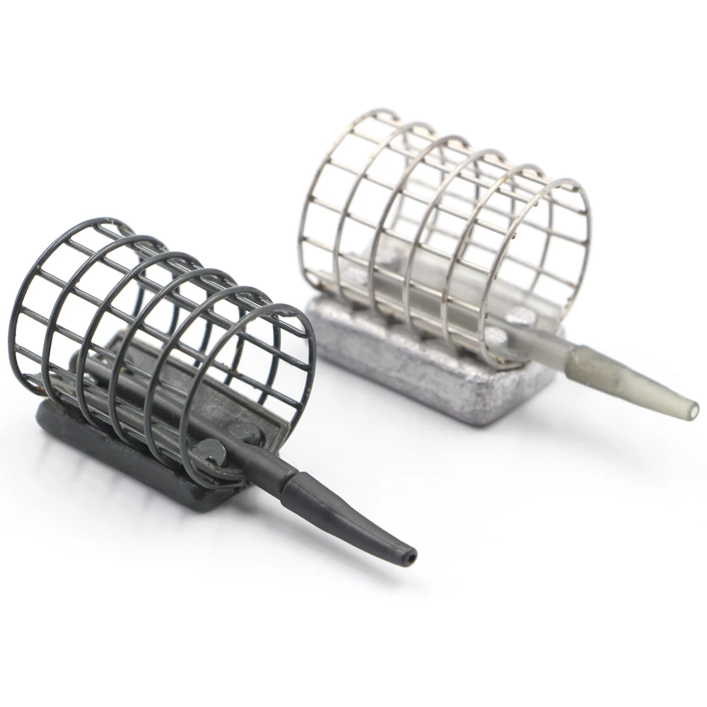 

China wholesale distance fishing wire frame cage feeder, Black
