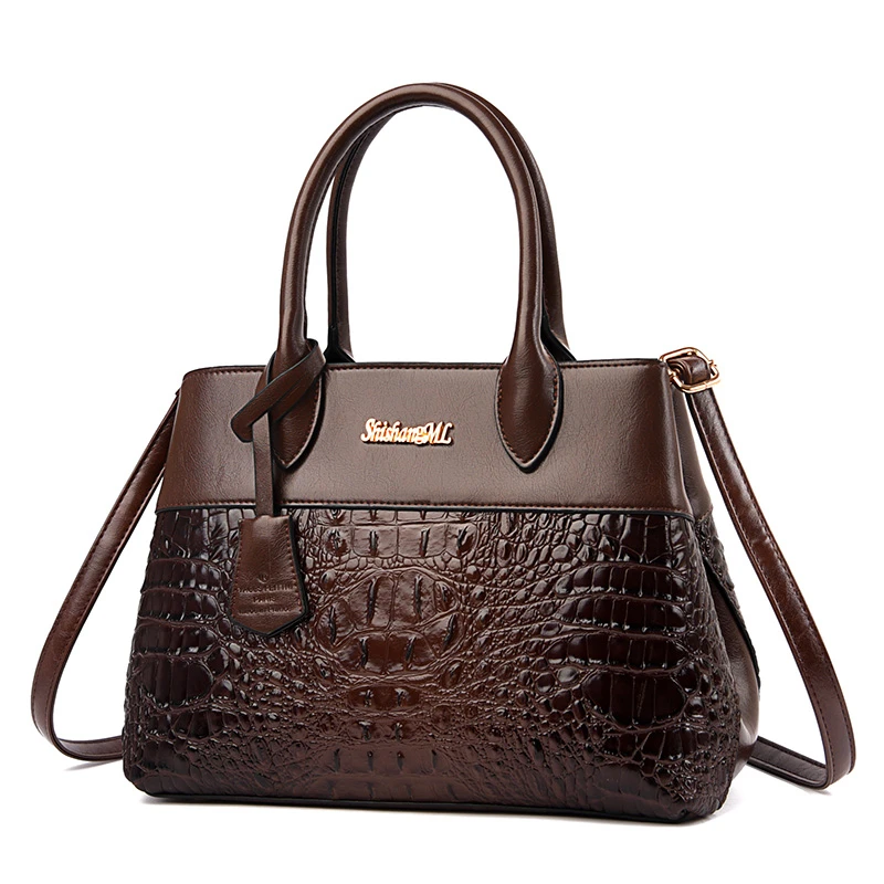 

HONGRUI alligator 2021 hand bags woman luxury handbags Alligator Crocodile bag, Coffee, brown, green, red, khaki, black