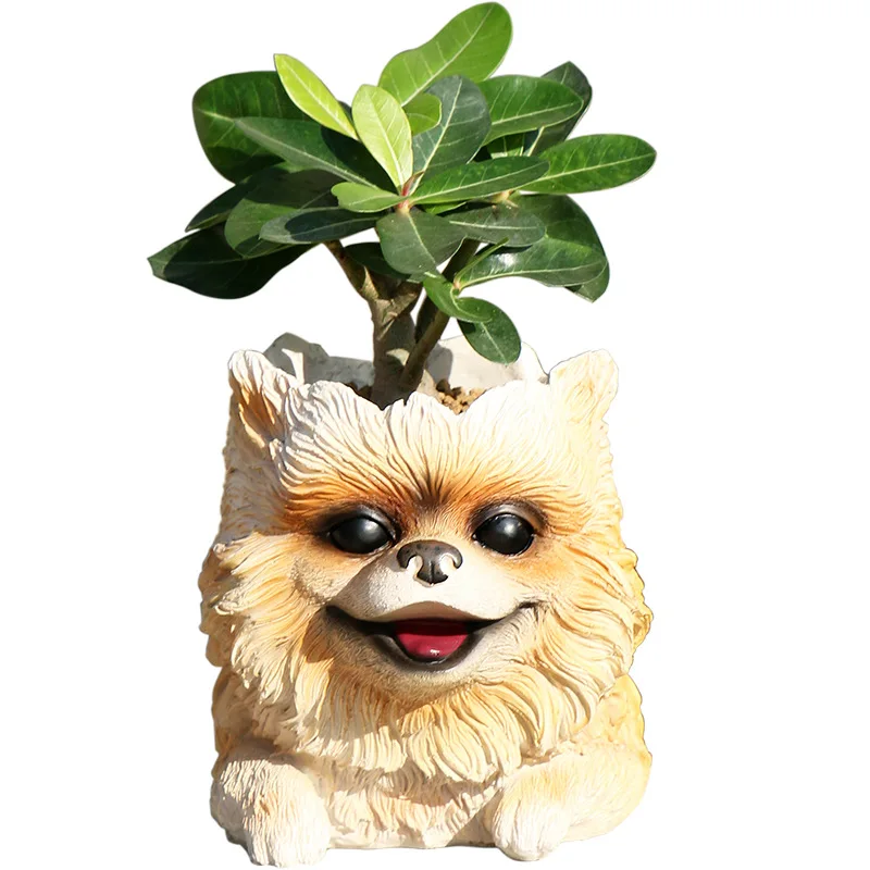 

Amazon hot Garden supplies jardineria pet cat head Flower Pot garden balcony rail suculentas plant pots planters Wholesale, Customized color