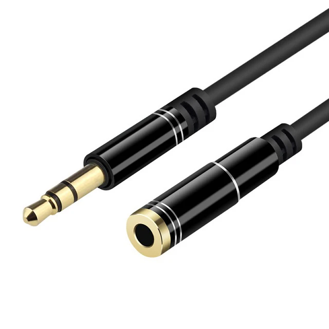 

Custom Aux Audio Cable 3.5mm Jack Male to Female Cable Car, Black/gray/blue