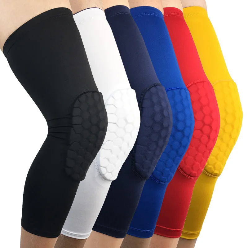 

2020 trending hot selling basketball anti-slip honeycomb knee pads adjustable leg knee compression pads sleeve