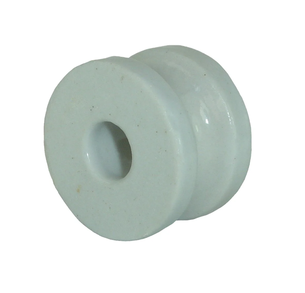 

Electric fence insulator porcelain bobbin insulator INS092, White