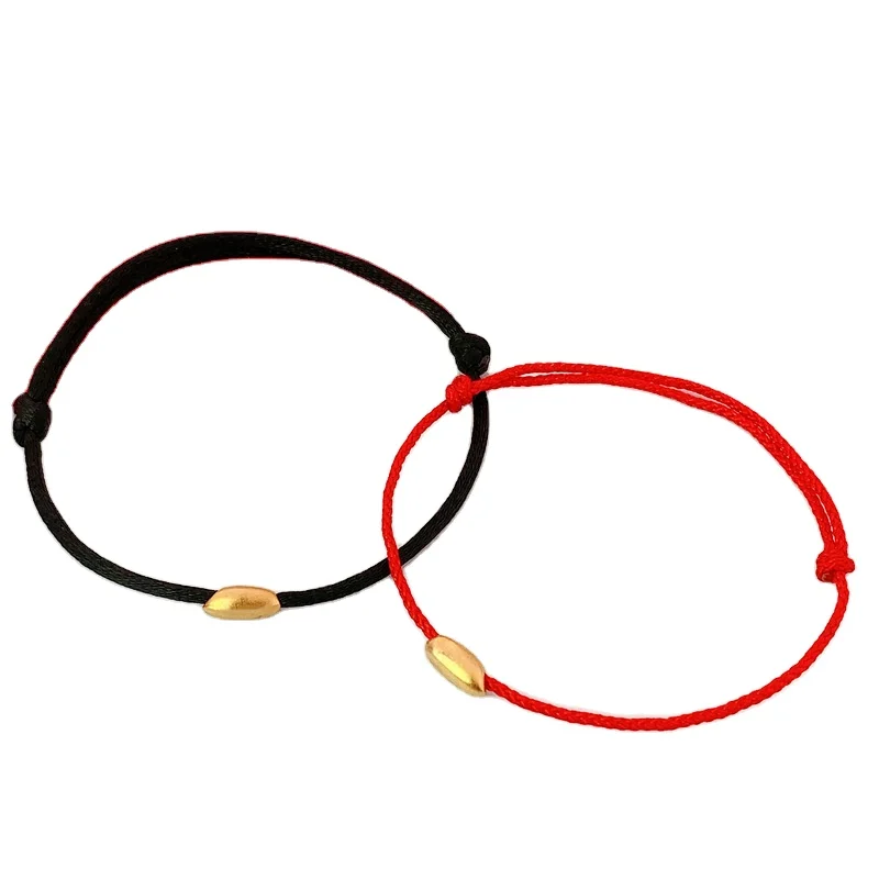 

2020 New Natal Year Of The Rat Has Misha Gold Transfer Bracelet Mouse Loves Rice Braided Couple Red Rope Bracelet