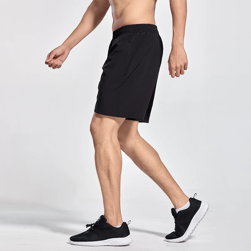 

New Arrived Men Sportswear Summer Short Casual Fast Dry Men Gym Shorts With Pocket, Black