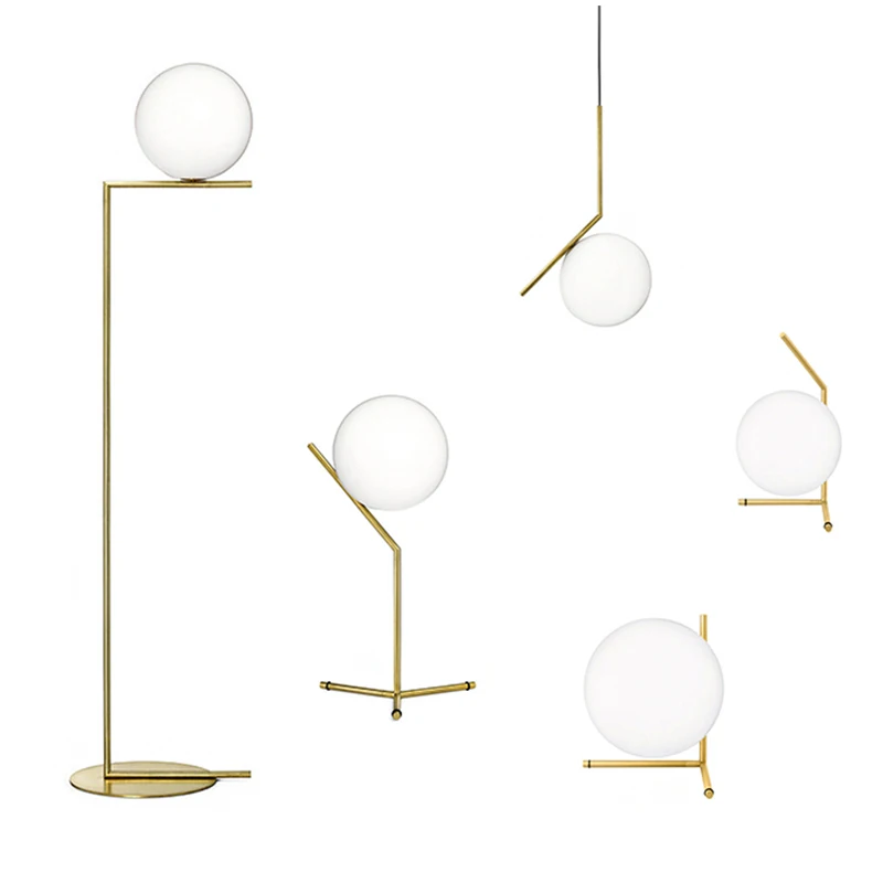 Modern decorative gold glass ball luxury E27 wall sconce bedroom wall lamp