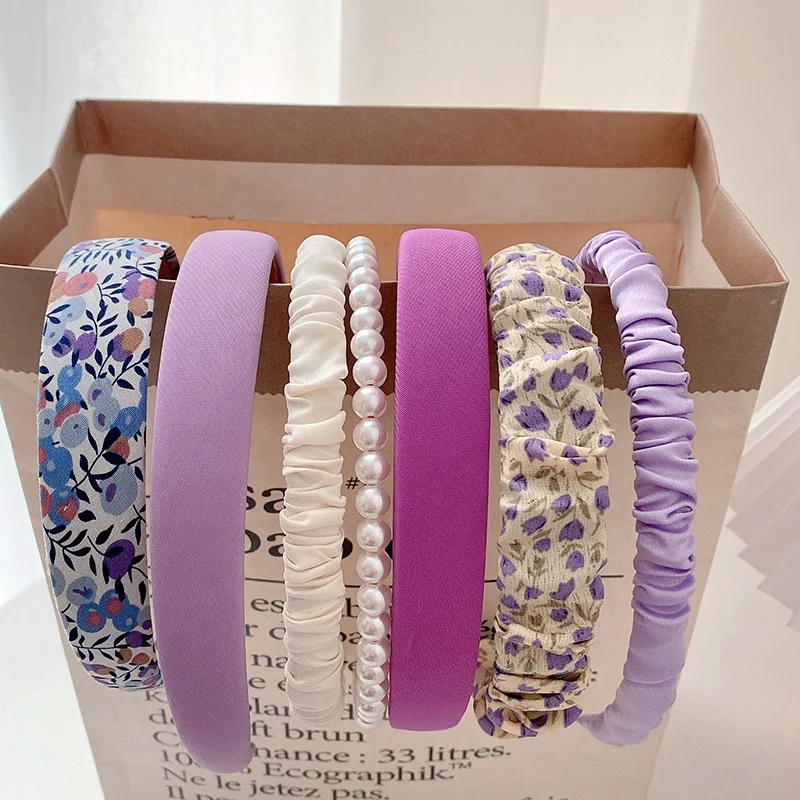 

New spring and summer fashion hair hoop female pearl beauty headband set hair accessories