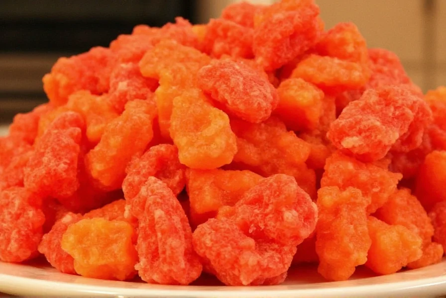Side-by-side comparison of Jolly Rancher cinnamon candies and Atomic Fireballs showing visual differences in color and shape