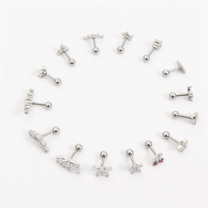 

Trendy Contracted Nose Nail Stainless Steel Body Piercing Jewelry For Women, Rainbow