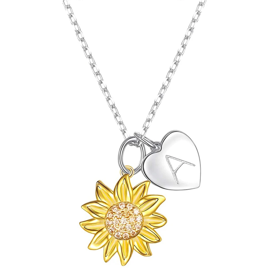 

Rose Valley Sunflower Necklace Hot Selling Jewelry Pendant Gold plated Two Tone Jewel Fashion Gift For Lover YN050