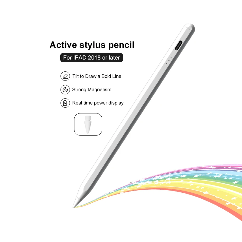 

Factory wholesale aluminum capacitive touch active stylus s pen pencil with for iPad Pro tablet palm rejection stylus pen