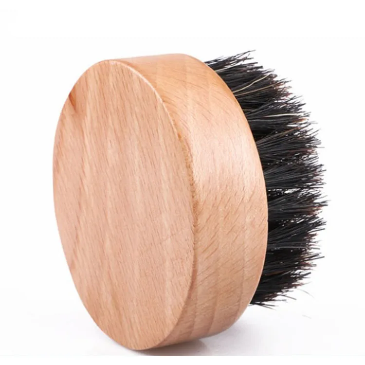 

Factory Round Wooden Handle Perfect with Natural Soft Horse Hair Bristles Styling & Grooming Tool for Men Wooden Beard Brush, Customized color