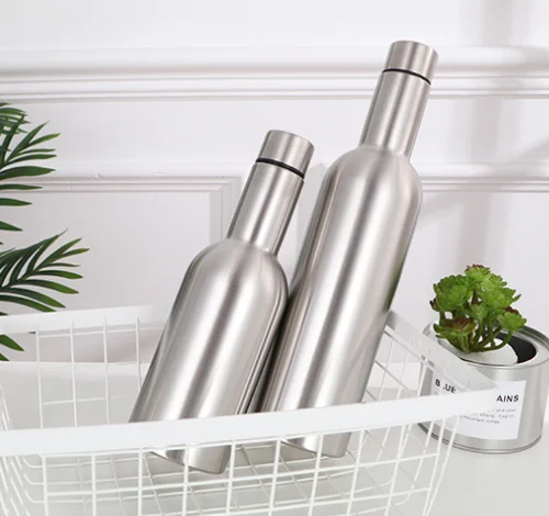

750ml Vacuum insulated thermos in 304 stainless steel flask for wine, Customized color acceptable