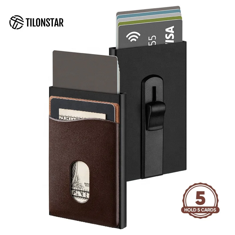 

Minimal Slim Wallet For Men Collection Card Sleeves Porte-Cartes Homme Card Wallet Pop Up