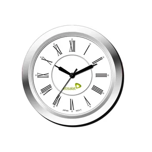 Image of Custom logo japan quartz movement alloy material 55mm insert clock for wholesale