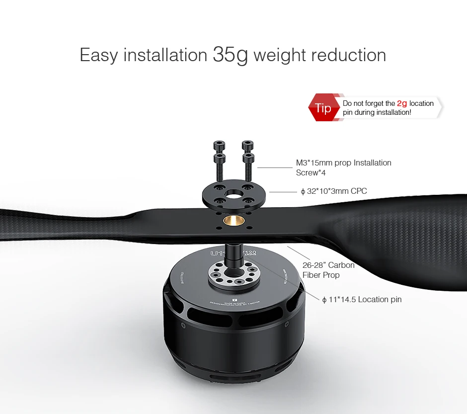 Tmotor High Torque Big Drone 12kg Heavy Lift 2000w 48v Brushless Drone